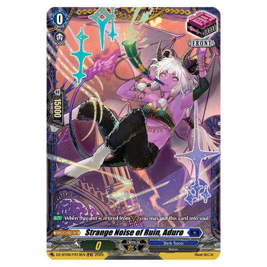 Strange Noise of Ruin, Aduro DZ-BT06/FR13EN card from the Cardfight!! Vanguard set Generation Dragenesis