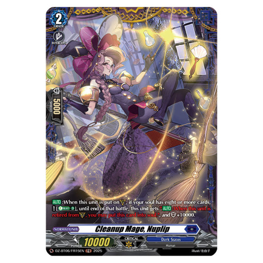 Cleanup Mage, Nuplip DZ-BT06/FR15EN card from the Cardfight!! Vanguard set Generation Dragenesis