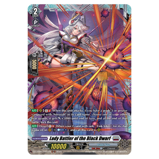 Lady Battler of the Black Dwarf DZ-BT06/FR21EN card from the Cardfight!! Vanguard set Generation Dragenesis