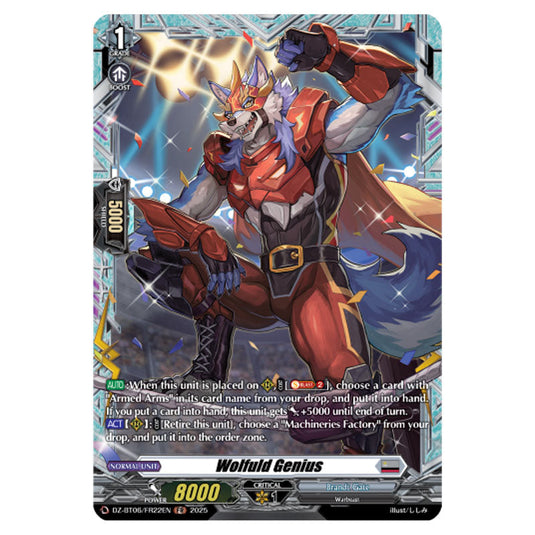 Wolfuld Genius DZ-BT06/FR22EN card from the Cardfight!! Vanguard set Generation Dragenesis