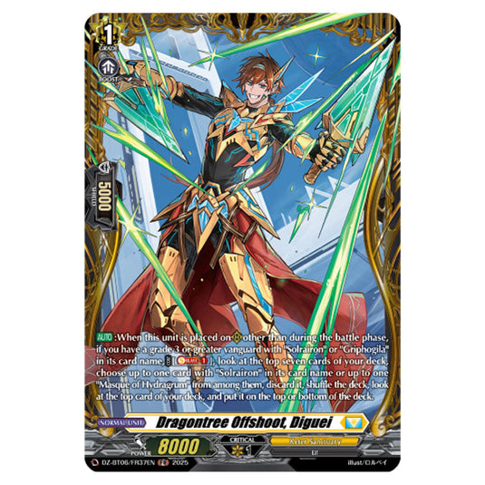 Dragontree Offshoot, Diguei DZ-BT06/FR37EN card from the Cardfight!! Vanguard set Generation Dragenesis