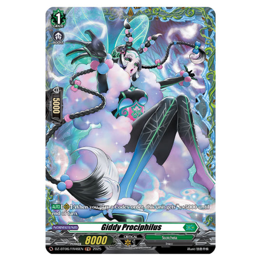 Giddy Prociphilus DZ-BT06/FR46EN card from the Cardfight!! Vanguard set Generation Dragenesis