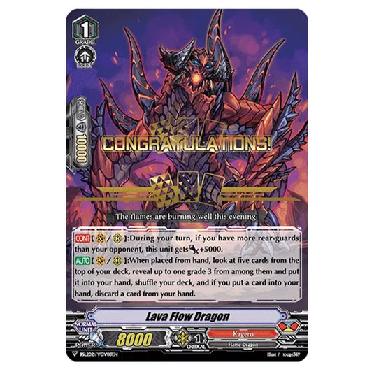 Cardfight!! Vanguard - Bushiroad Shop League 2021 Promo - Lava Flow Dragon - BSL2021/VGV03EN