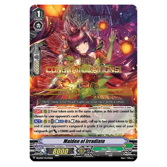 Cardfight!! Vanguard - Bushiroad Shop League 2021 Promo - Maiden of Irradiate - BSL2021/VGV02EN