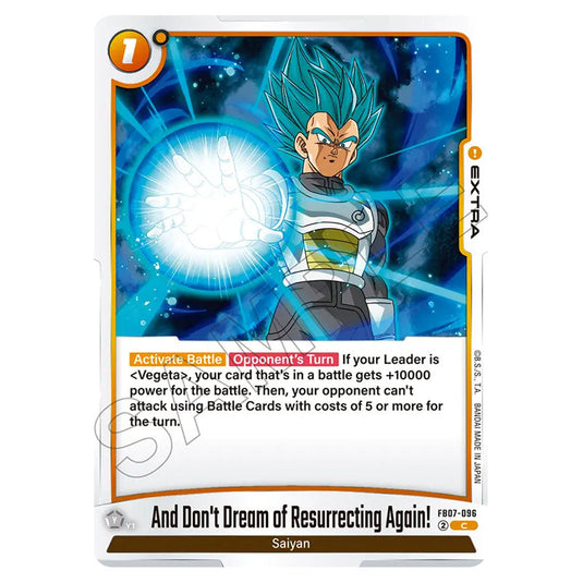 And Don't Dream of Resurrecting Again! FB07-096 card from the Dragon Ball Super Card Game Fusion World set FB07 - Wish for Shenron
