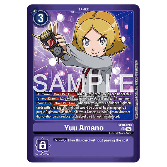 Yuu Amano BT10-093 card from the Digimon set LM-07: Limited Card Pack Another Knight