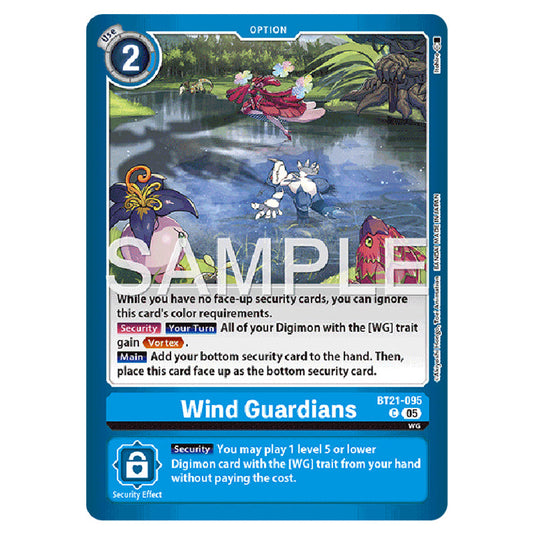 Wind Guardians BT21-095 card from the Digimon set LM-07: Limited Card Pack Another Knight