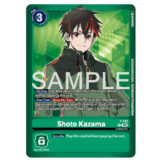 Shoto Kazama P-133 card from the Digimon set LM-07: Limited Card Pack Another Knight