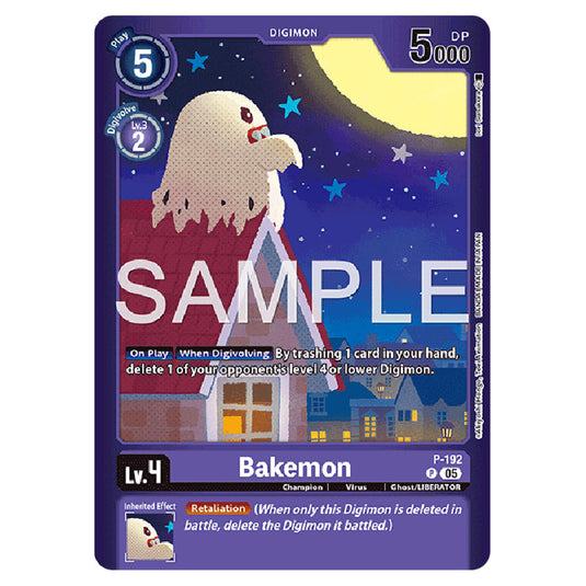Bakemon P-192 card from the Digimon set LM-07: Limited Card Pack Another Knight