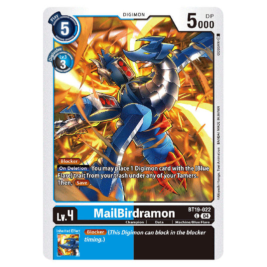 MailBirdramon BT19-022 card from the Digimon set BT19-20: Special Booster Ver.2.5