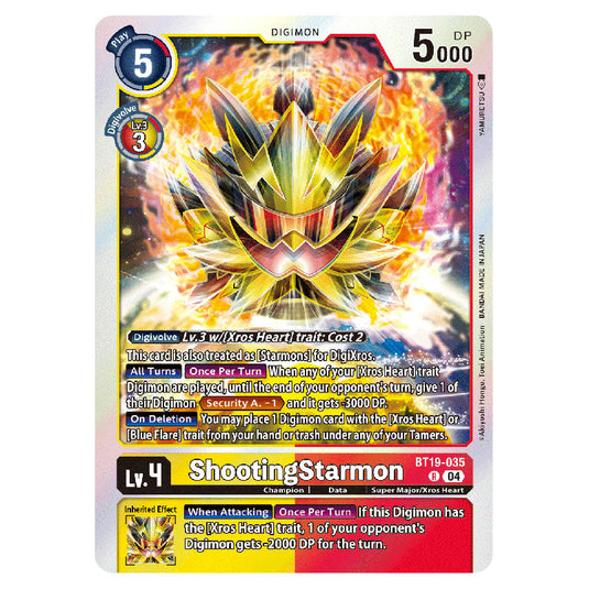 ShootingStarmon BT19-035 card from the Digimon set BT19-20: Special Booster Ver.2.5