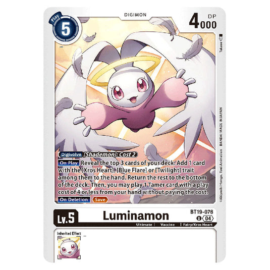 Luminamon BT19-076 card from the Digimon set BT19-20: Special Booster Ver.2.5