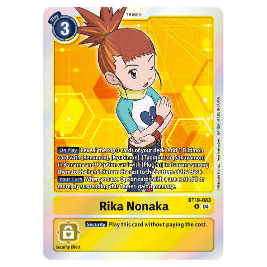 Rika Nonaka BT19-083 card from the Digimon set BT19-20: Special Booster Ver.2.5