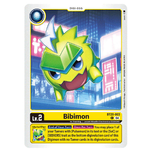 Bibimon BT20-003 card from the Digimon set BT19-20: Special Booster Ver.2.5