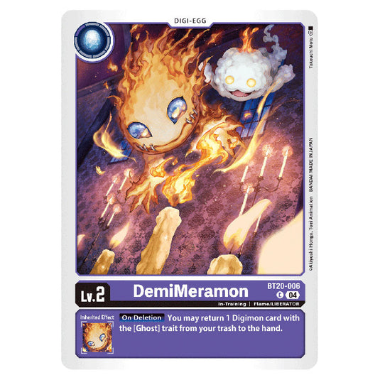 DemiMeramon BT20-006 card from the Digimon set BT19-20: Special Booster Ver.2.5