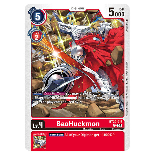 BaoHuckmon BT20-013 card from the Digimon set BT19-20: Special Booster Ver.2.5