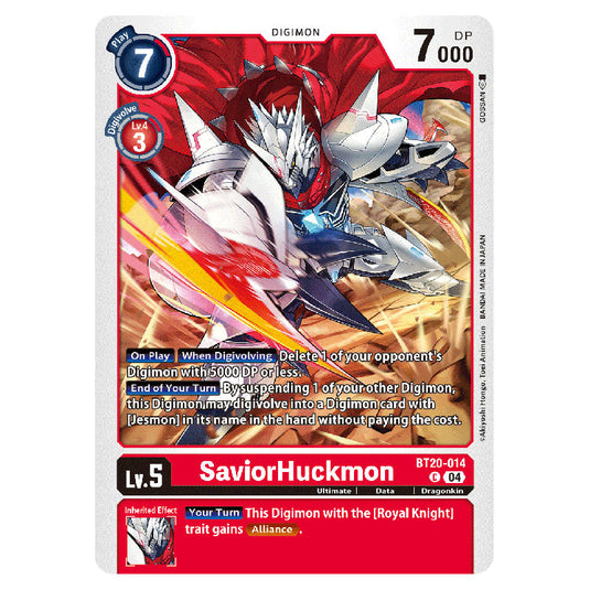 SaviorHuckmon BT20-014 card from the Digimon set BT19-20: Special Booster Ver.2.5