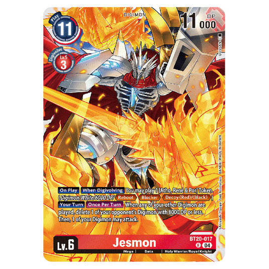 Jesmon BT20-017 card from the Digimon set BT19-20: Special Booster Ver.2.5