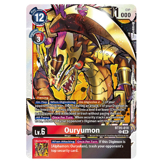 Ouryumon BT20-018 card from the Digimon set BT19-20: Special Booster Ver.2.5