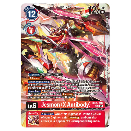 Jesmon (X Antibody) BT20-019 card from the Digimon set BT19-20: Special Booster Ver.2.5