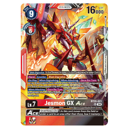 Jesmon GX BT20-021 card from the Digimon set BT19-20: Special Booster Ver.2.5
