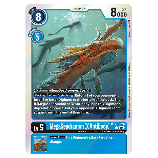 MegaSeadramon (X Antibody) BT20-026 card from the Digimon set BT19-20: Special Booster Ver.2.5