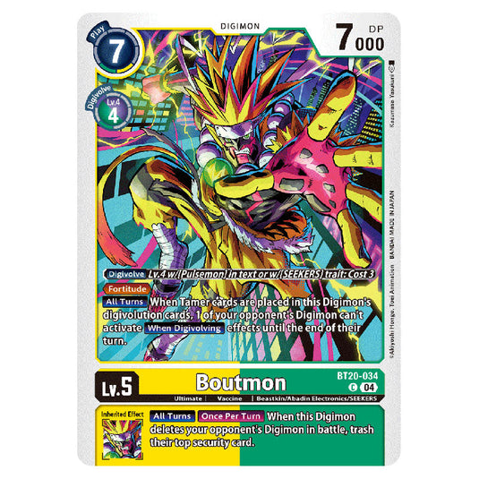 Boutmon BT20-034 card from the Digimon set BT19-20: Special Booster Ver.2.5