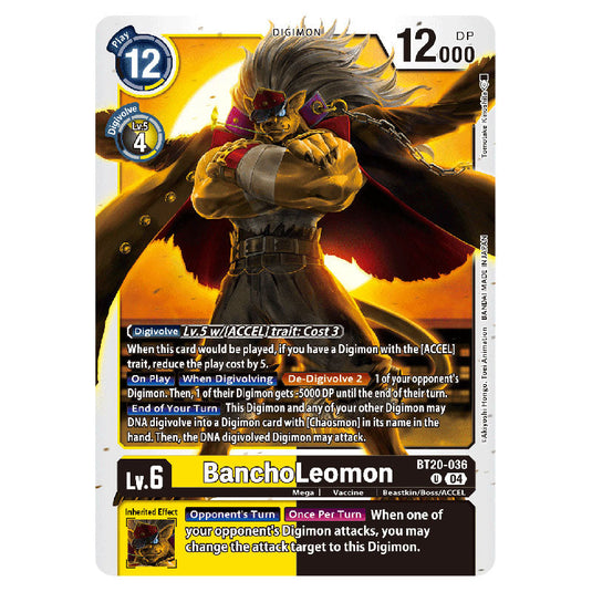 BanchoLeomon BT20-036 card from the Digimon set BT19-20: Special Booster Ver.2.5