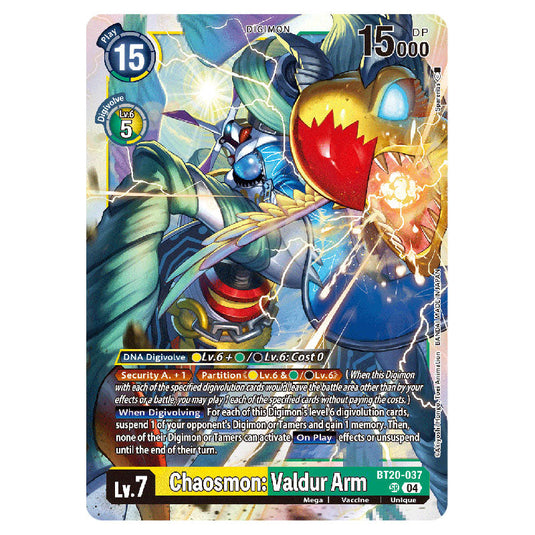 Chaosmon: Valdur Arm BT20-037 card from the Digimon set BT19-20: Special Booster Ver.2.5