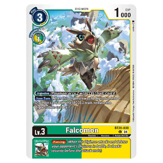 Falcomon BT20-038 card from the Digimon set BT19-20: Special Booster Ver.2.5