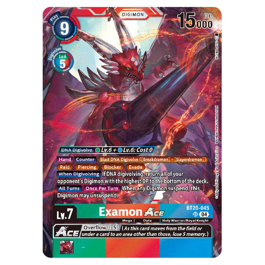 Examon BT20-045 card from the Digimon set BT19-20: Special Booster Ver.2.5