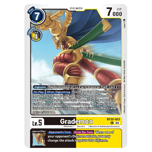 Grademon BT20-053 card from the Digimon set BT19-20: Special Booster Ver.2.5
