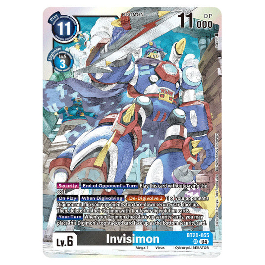 Invisimon BT20-055 card from the Digimon set BT19-20: Special Booster Ver.2.5
