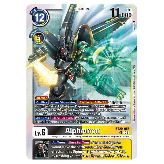 Alphamon BT20-056 card from the Digimon set BT19-20: Special Booster Ver.2.5
