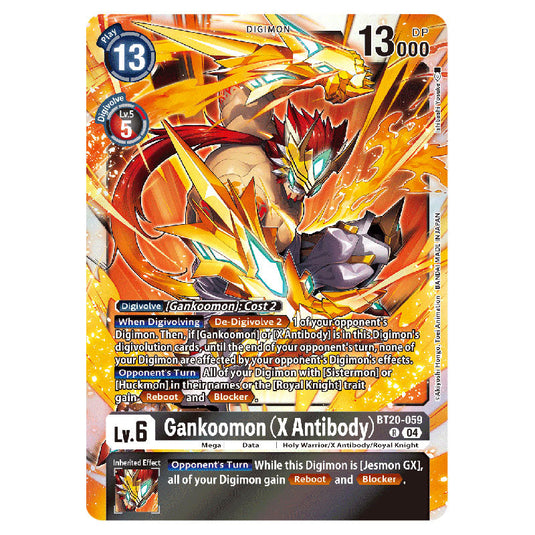 Gankoomon (X Antibody) BT20-059 card from the Digimon set BT19-20: Special Booster Ver.2.5