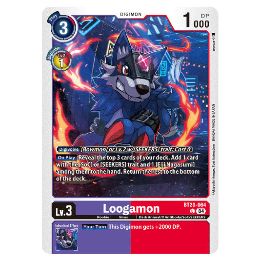 Loogamon BT20-064 card from the Digimon set BT19-20: Special Booster Ver.2.5