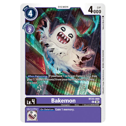 Bakemon BT20-068 card from the Digimon set BT19-20: Special Booster Ver.2.5