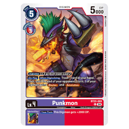Punkmon BT20-069 card from the Digimon set BT19-20: Special Booster Ver.2.5