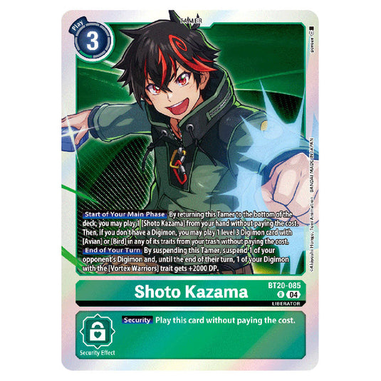 Shoto Kazama BT20-085 card from the Digimon set BT19-20: Special Booster Ver.2.5