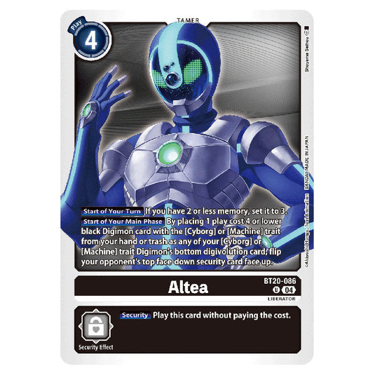Altea BT20-086 card from the Digimon set BT19-20: Special Booster Ver.2.5