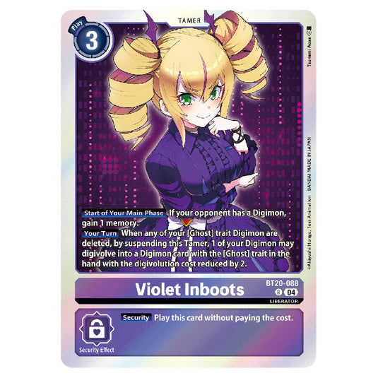 Violet Inboots BT20-088 card from the Digimon set BT19-20: Special Booster Ver.2.5