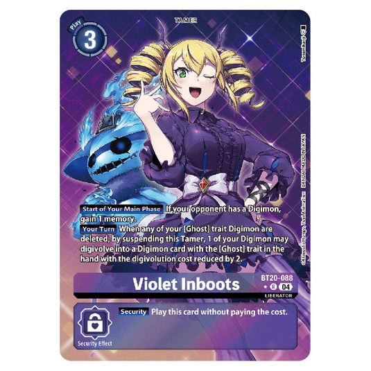 Violet Inboots BT20-088a card from the Digimon set BT19-20: Special Booster Ver.2.5
