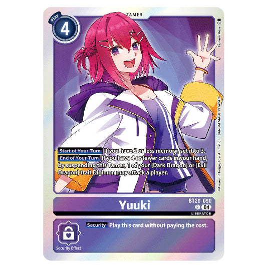 Yuuki BT20-090 card from the Digimon set BT19-20: Special Booster Ver.2.5
