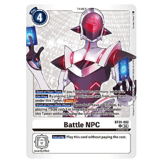 Battle NPC BT20-092 card from the Digimon set BT19-20: Special Booster Ver.2.5