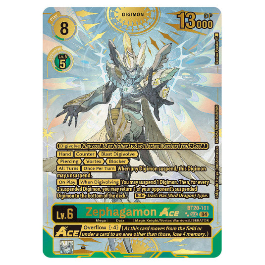 Zephagamon BT20-101b card from the Digimon set BT19-20: Special Booster Ver.2.5