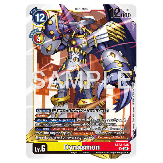 Dynasmon BT23-035 card from the Digimon set BT-23: Booster Hackers' Slumber