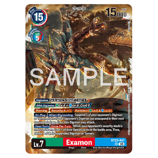 Examon BT23-047 card from the Digimon set BT-23: Booster Hackers' Slumber