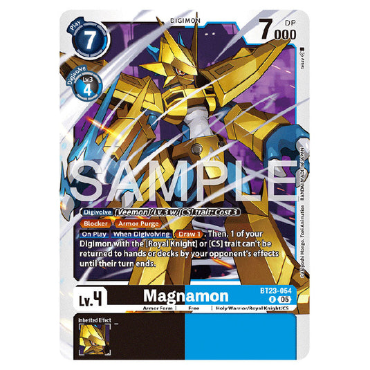 Magnamon BT23-054 card from the Digimon set BT-23: Booster Hackers' Slumber