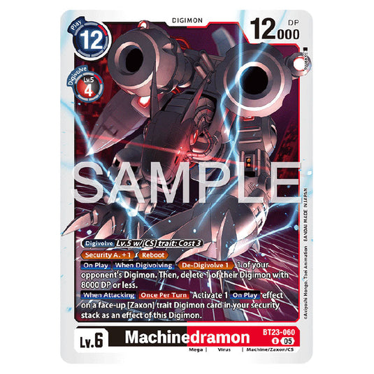 Machinedramon BT23-060 card from the Digimon set BT-23: Booster Hackers' Slumber