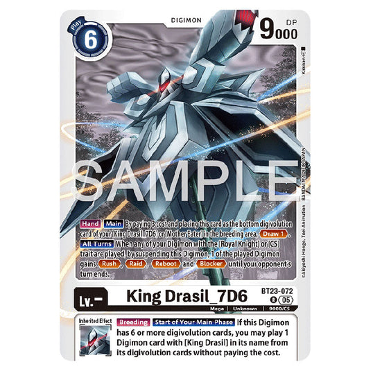 King Drasil_7D6 BT23-072 card from the Digimon set BT-23: Booster Hackers' Slumber